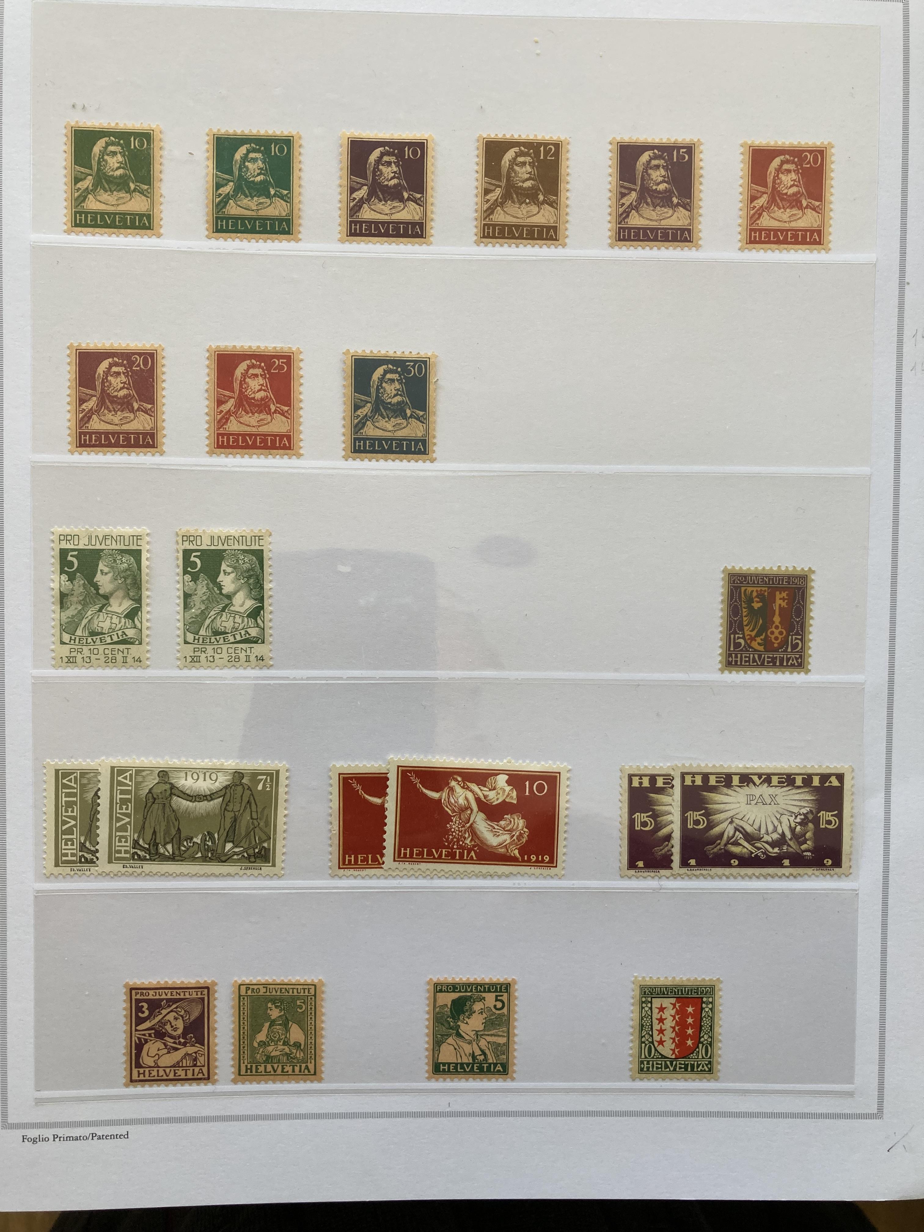 Swiss stamps: Old Francia album with 23 pages of mint definitive. - Image 5 of 23