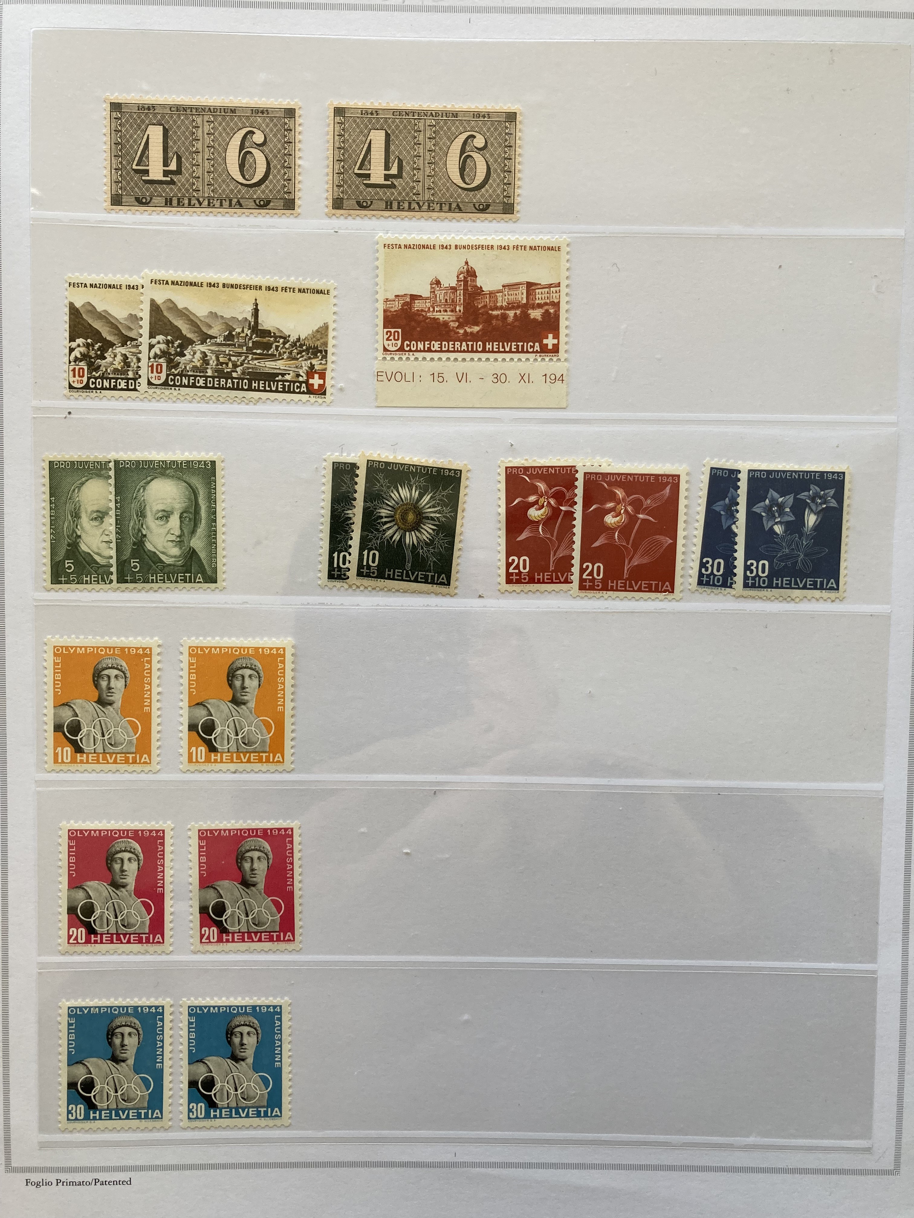 Swiss stamps: Old Francia album with 23 pages of mint definitive. - Image 15 of 23