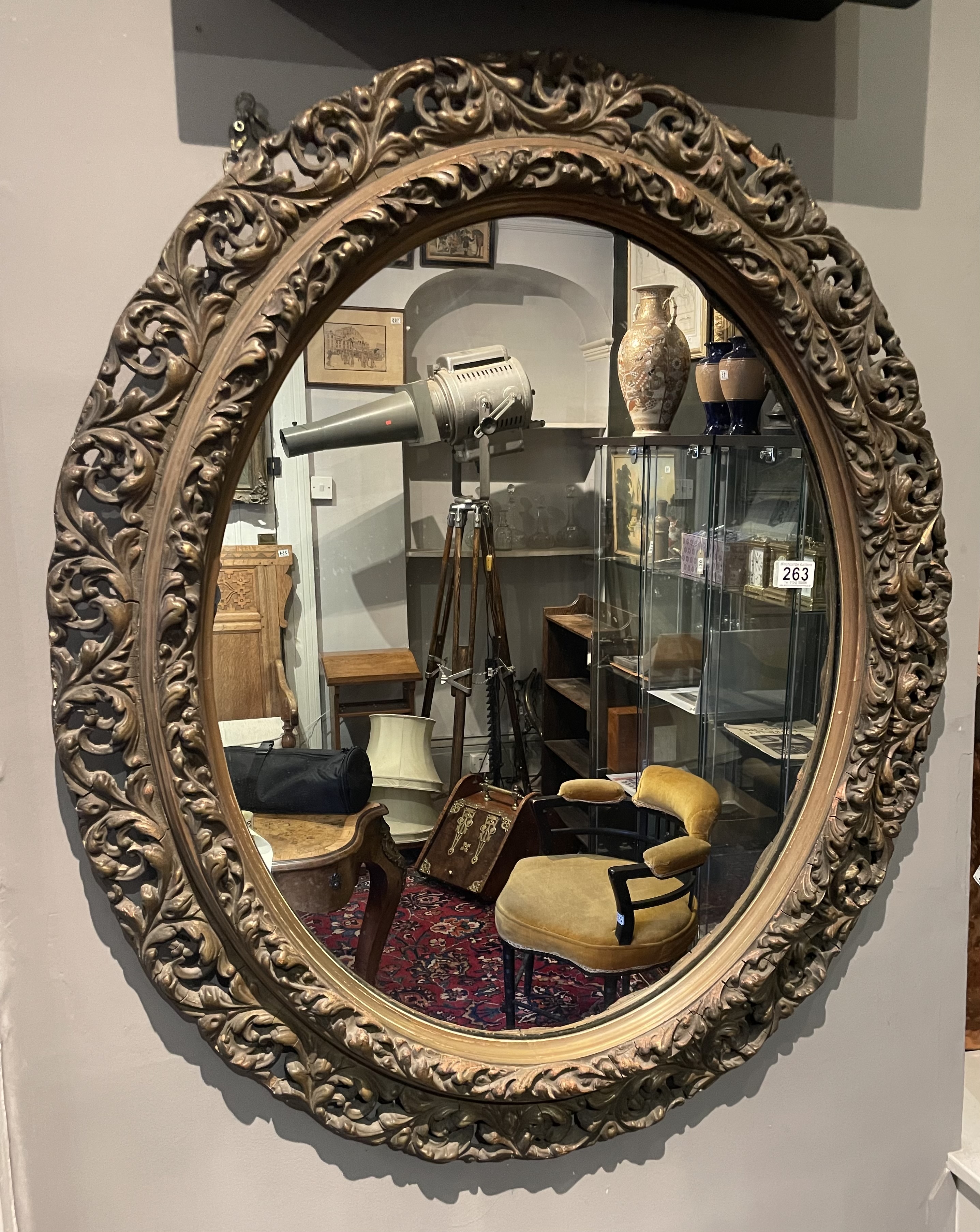 Victorian Oval Gilt Mirror