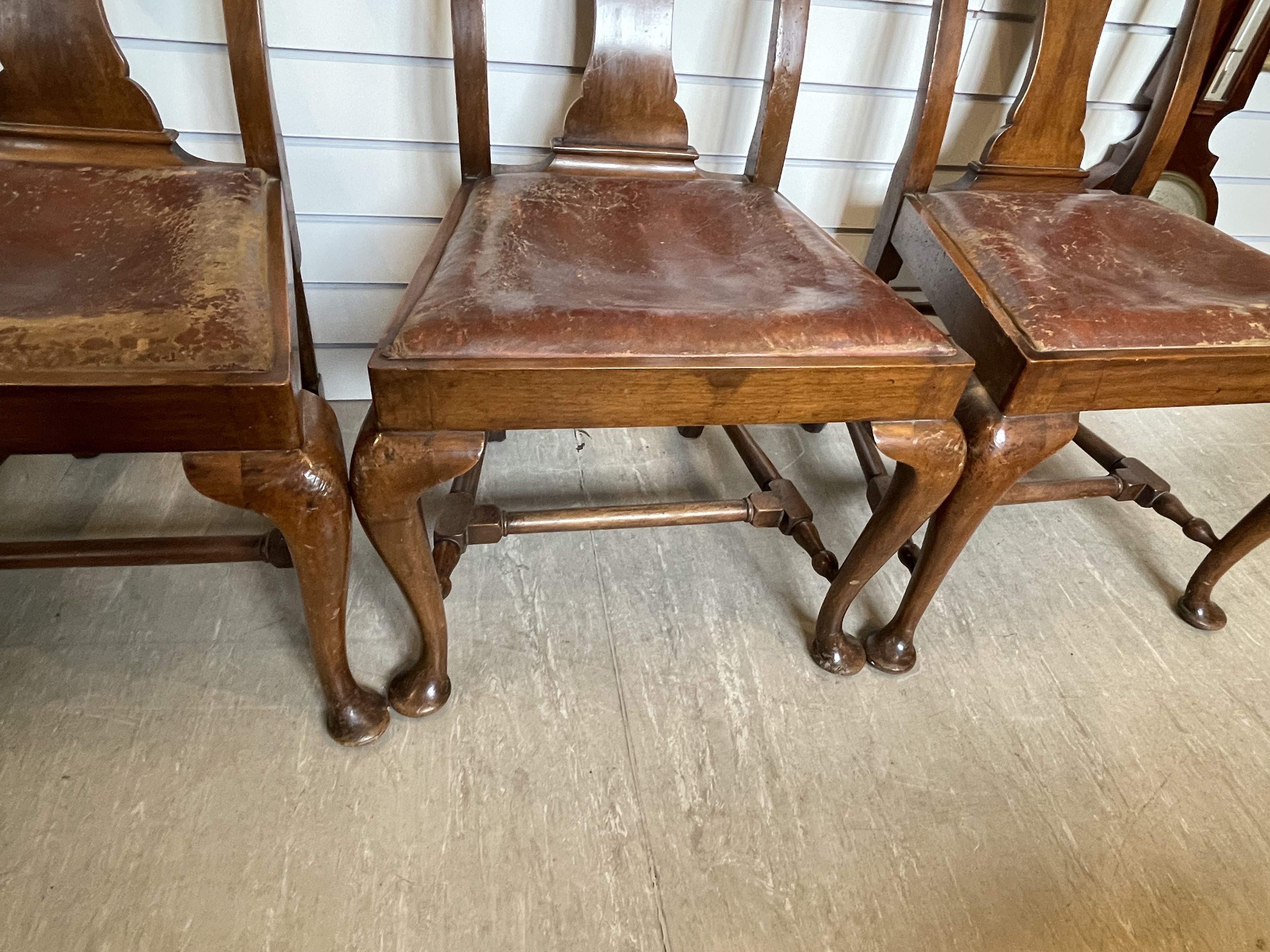 Four Georgian Splat Back Chairs With Pad Feet - Image 2 of 2