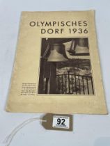 Olympic Village Brochure For Berlin Summer Olympics