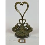 A Victorian Brass And Cast Iron Door Stop