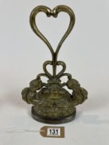 A Victorian Brass And Cast Iron Door Stop
