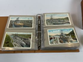 Large Album Of Mainly Early Shipping Maritime Cards