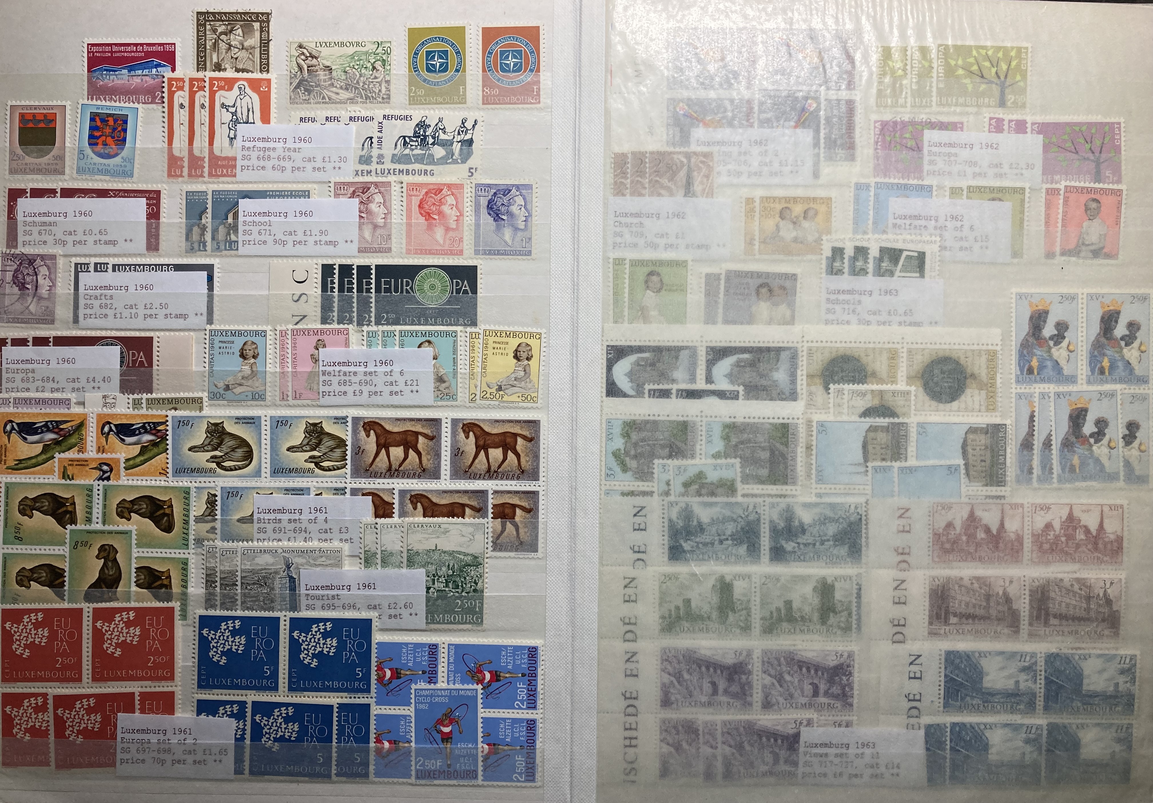 Luxembourg stamp: Collection of mint and used definitives, commemoratives, officials, air & postage - Image 7 of 14