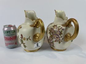 2 Royal Worcester Blush Ivory jugs