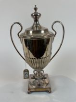 A Large Silver Plated Samovar