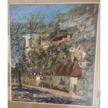 Painting By Tom Pomfret 1920 - 1997. Titled 'La Roque Gageal'