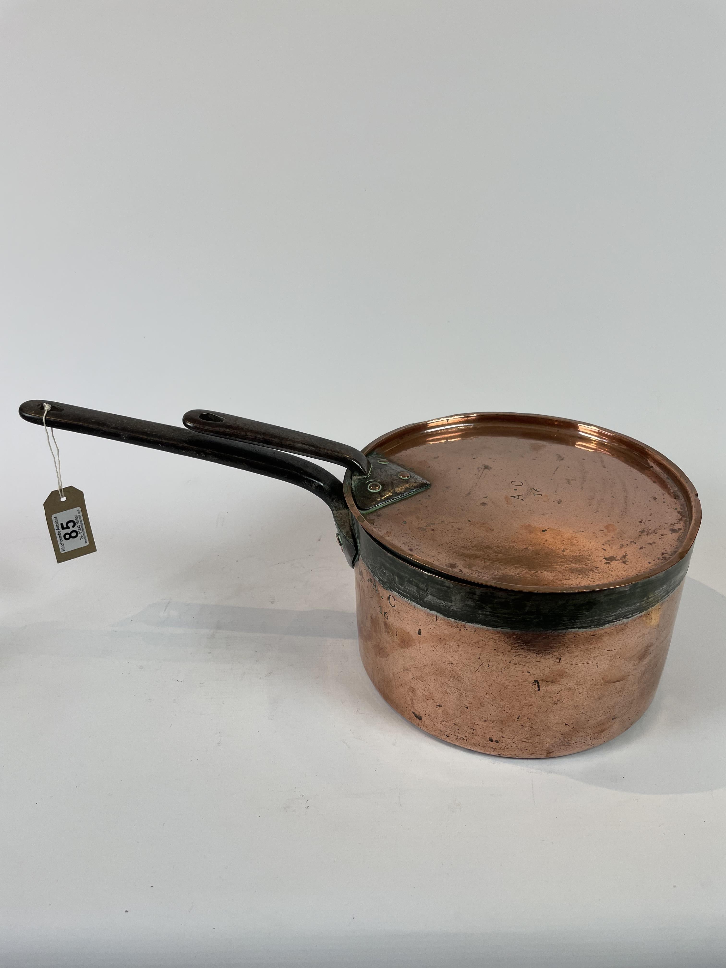 A Large 19th Century Copper Pan and Lid