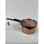 A Large 19th Century Copper Pan and Lid