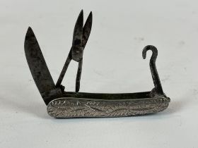 Silver penknife by James Alexander dated 1890