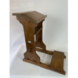 A Light Oak Arts And Crafts Style Prayer Stand