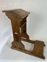 A Light Oak Arts And Crafts Style Prayer Stand
