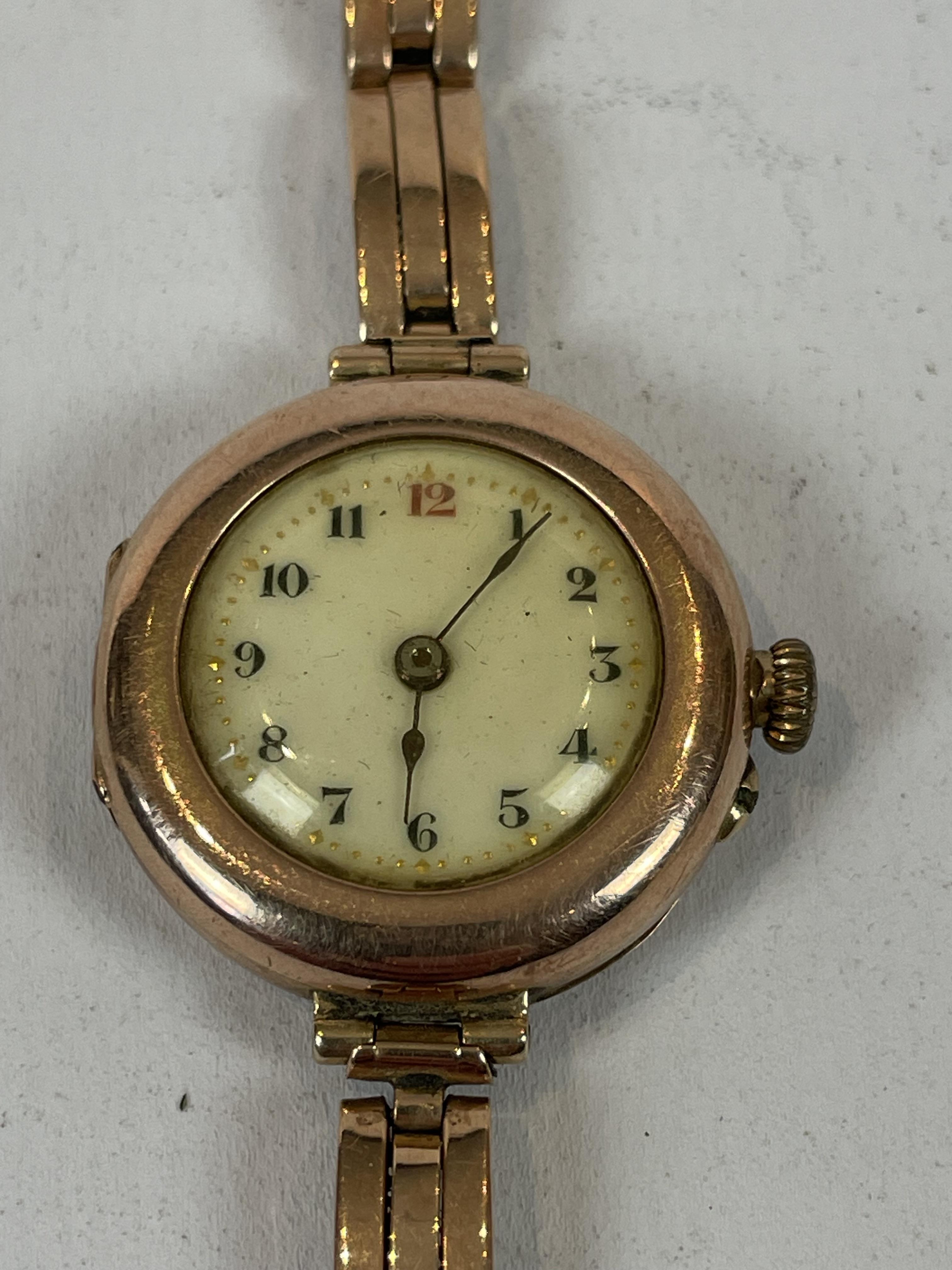 A Vintage 9ct Gold Ladies Wrist Watch - Bild 2 aus 4