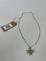 Silver necklace with filigreecross pendant