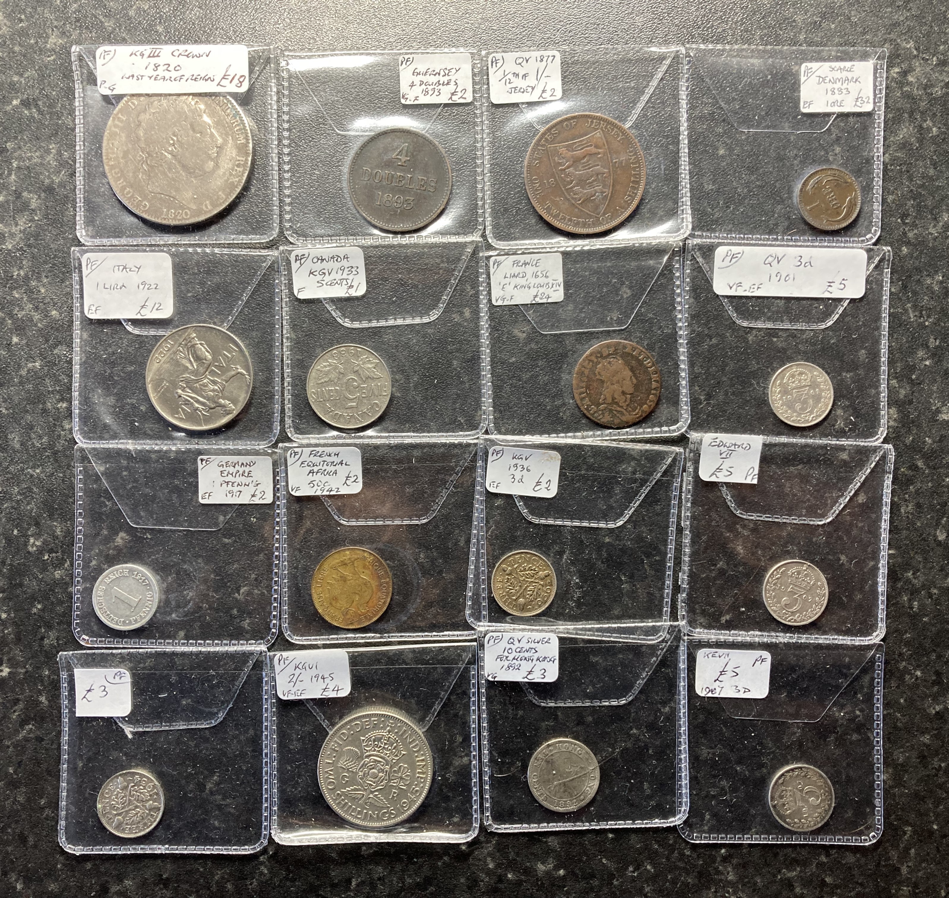 Box of 40 silver and other GB and World coins from 1800s on in variable condition. - Image 2 of 7