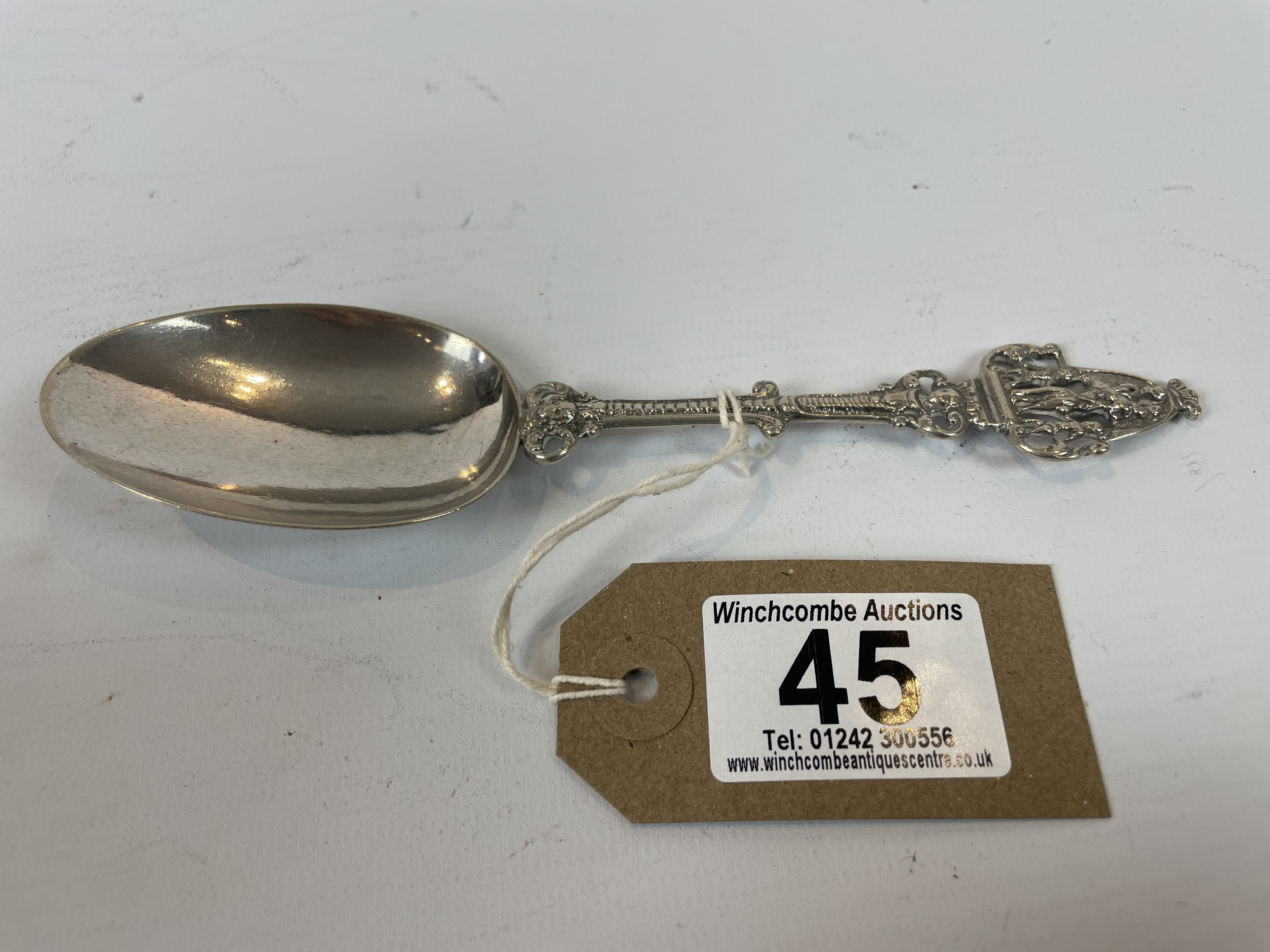 Early Dutch solid silver spoon