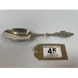 Early Dutch solid silver spoon