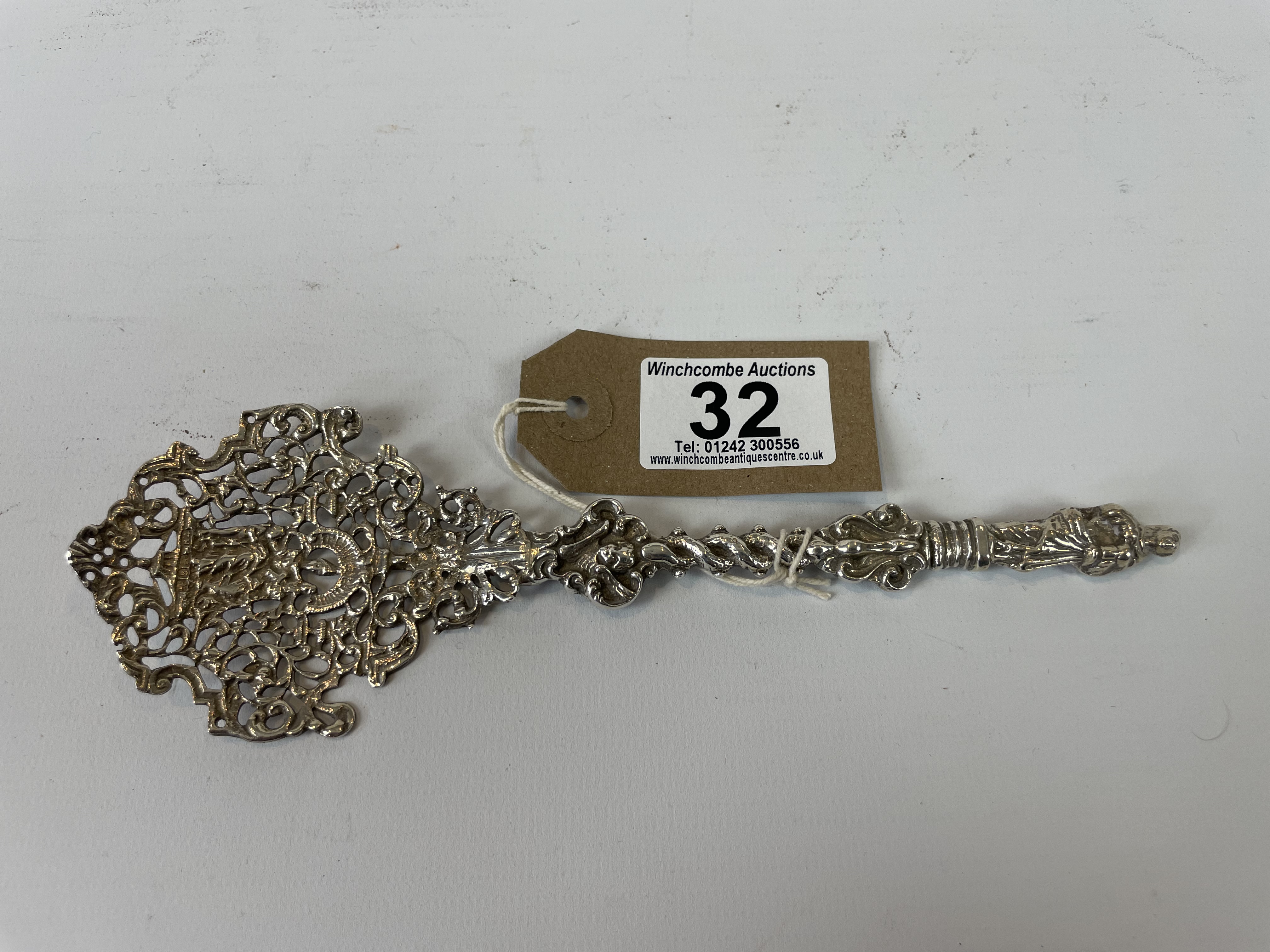 An Ornate Silver Bon Bon Spoon, Dated 1892