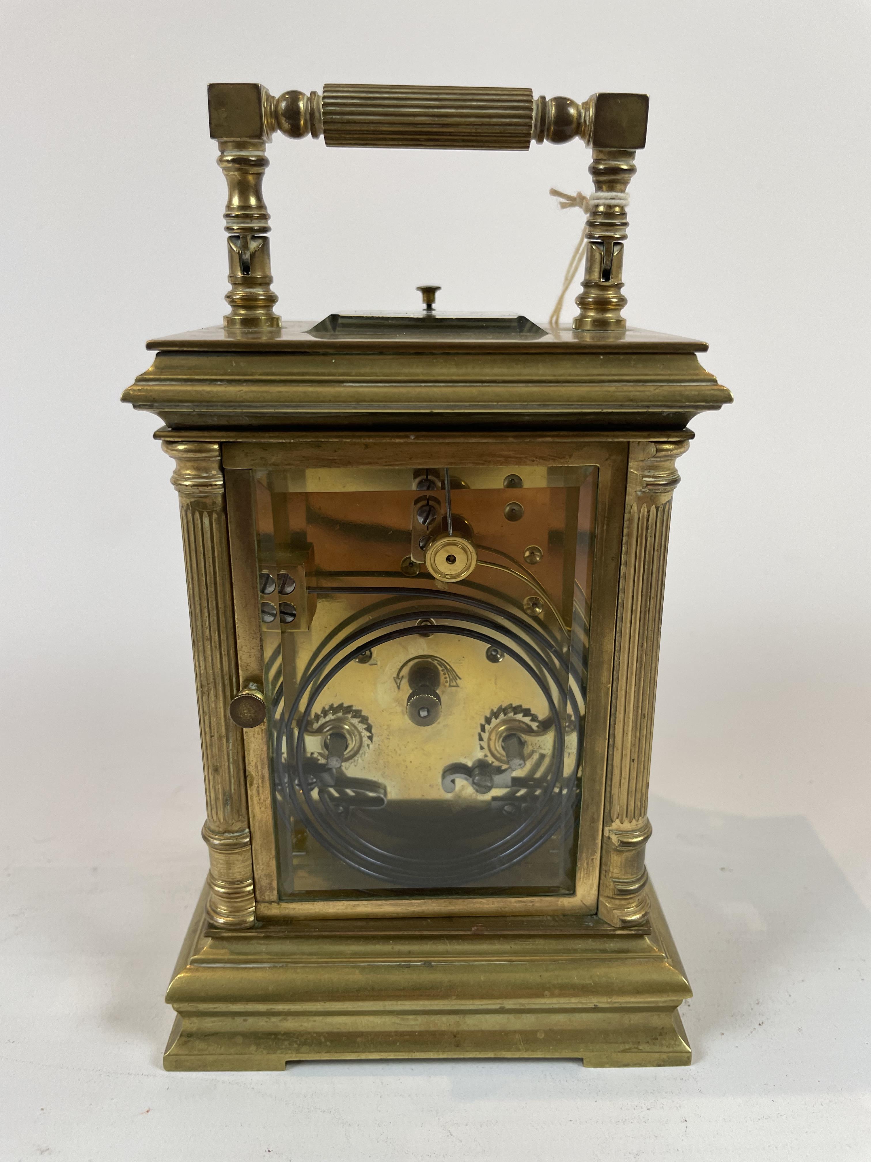 A 19th Century French Repeater Carriage Clock  - Image 2 of 2