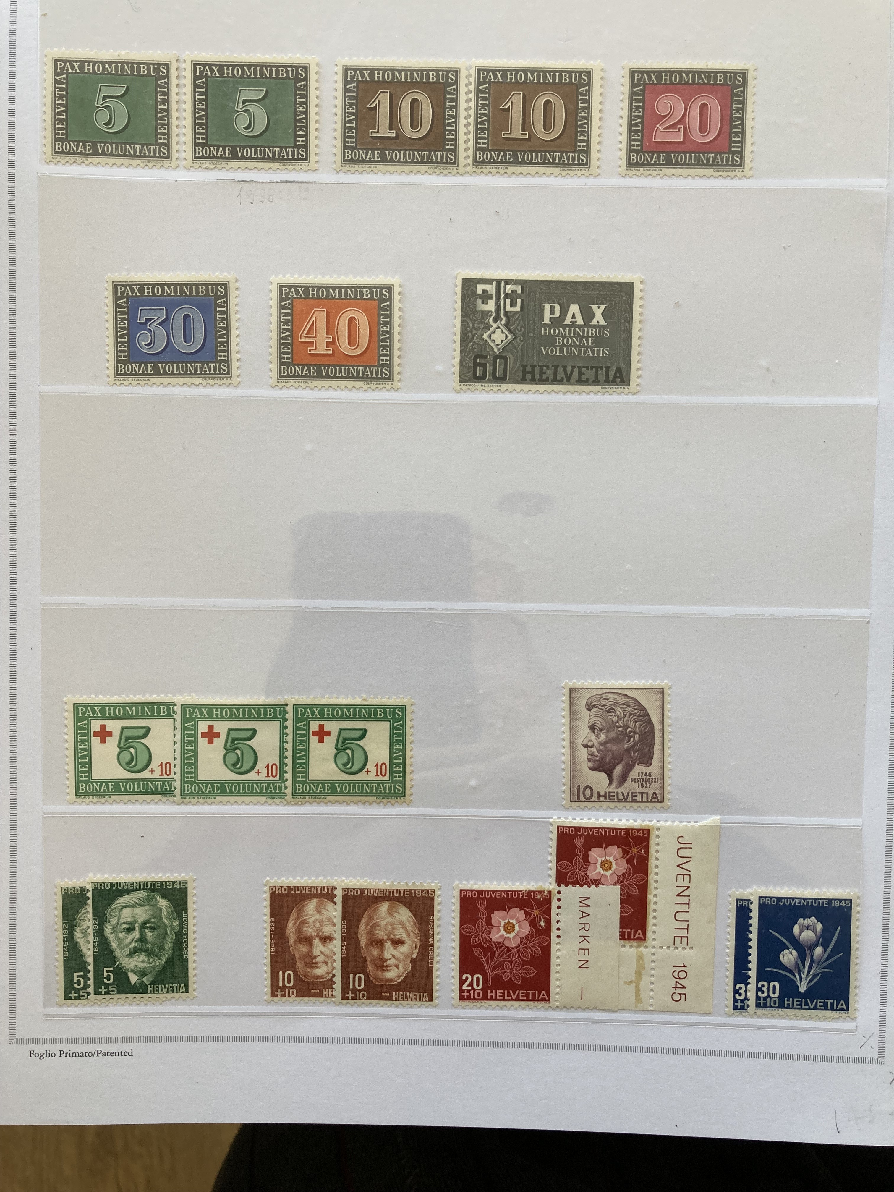 Swiss stamps: Old Francia album with 23 pages of mint definitive. - Image 17 of 23