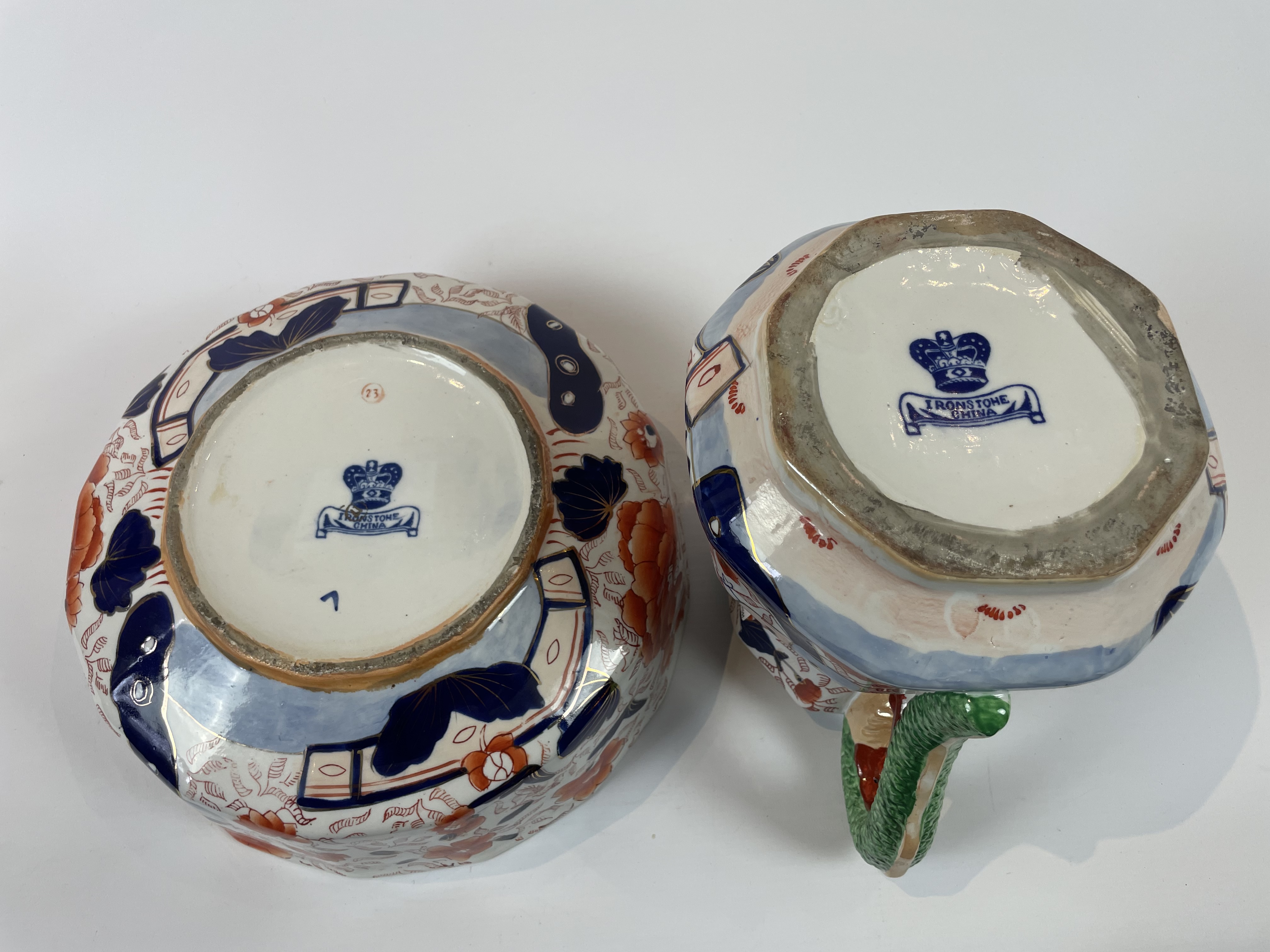 A late Victorian Masons Ironstone jug and bowl. - Bild 3 aus 3