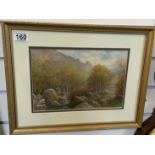Woodland And River Watercolour Landscape. Signed Jenkin