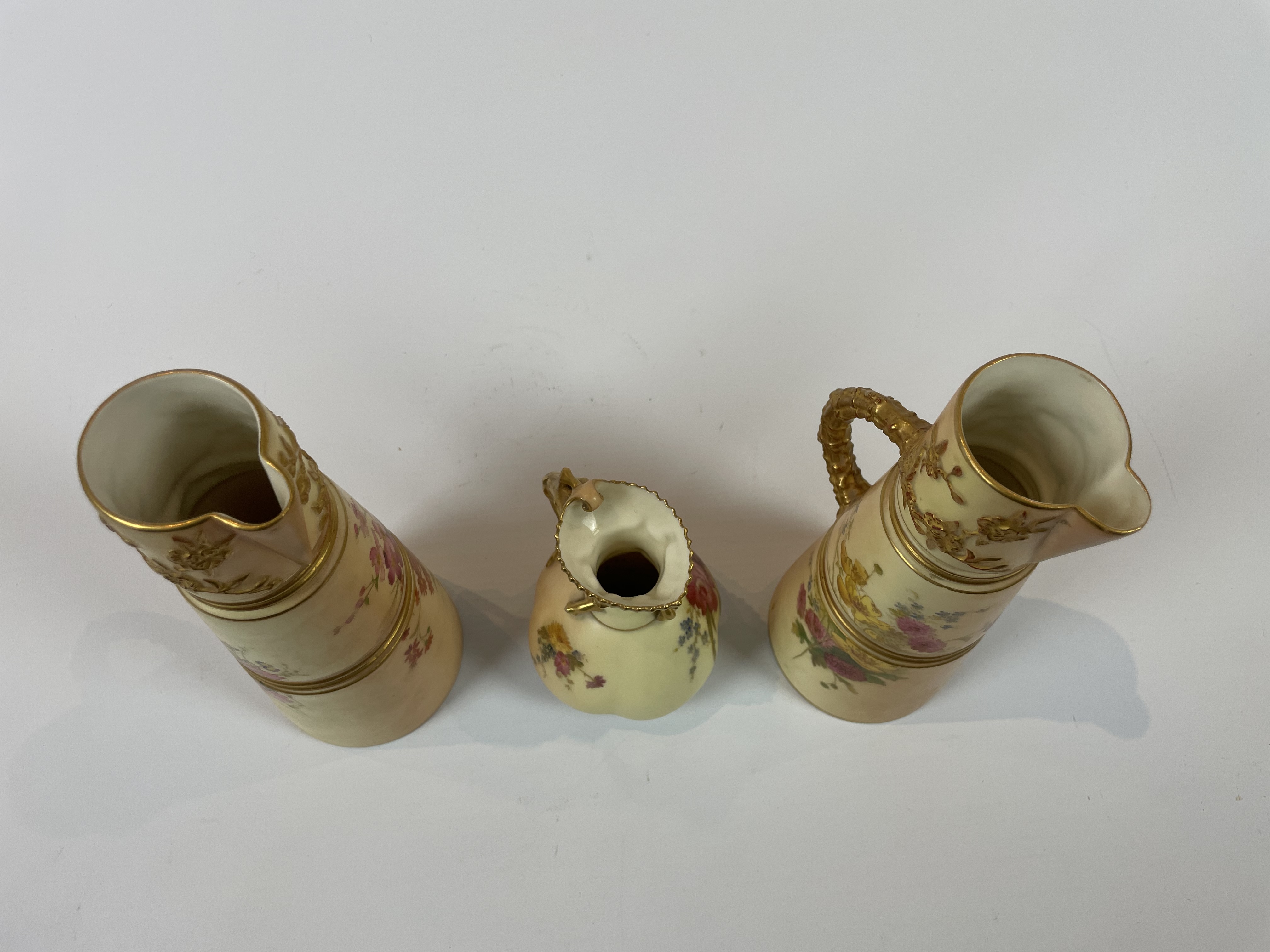 Royal Worcester Blush Ivory 3 jugs - Image 3 of 3