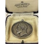 Silver Medal Awarded By Prince George Adolph, Germany 1885-1890