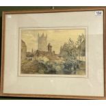 Watercolour Of Canterbury Cathedral By Michael Brockway