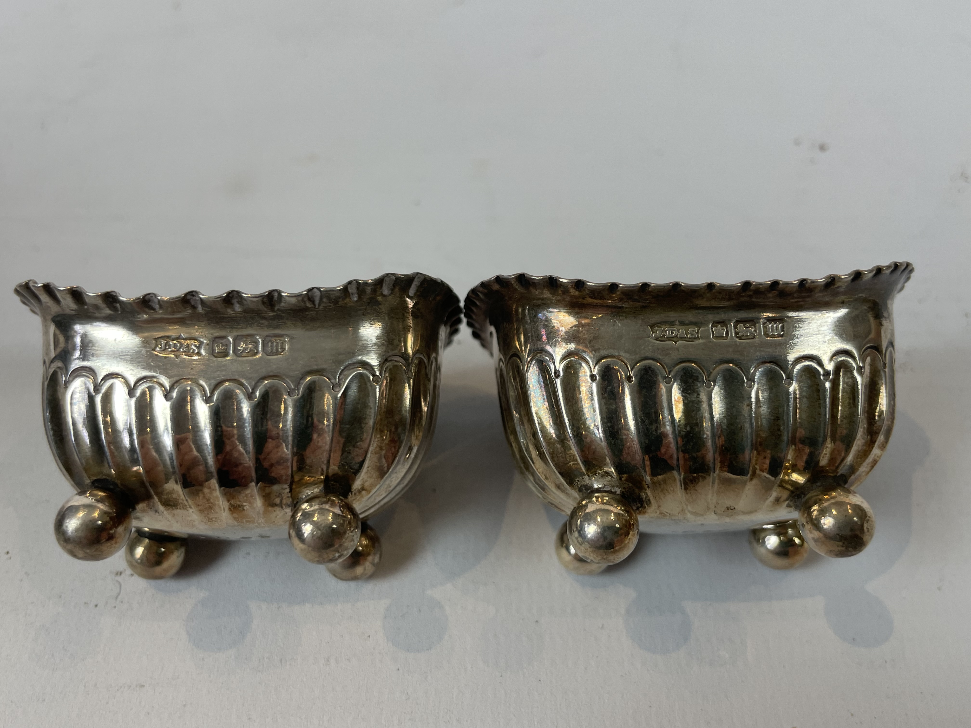 A Pair of Silver Salts Birmingham 1904