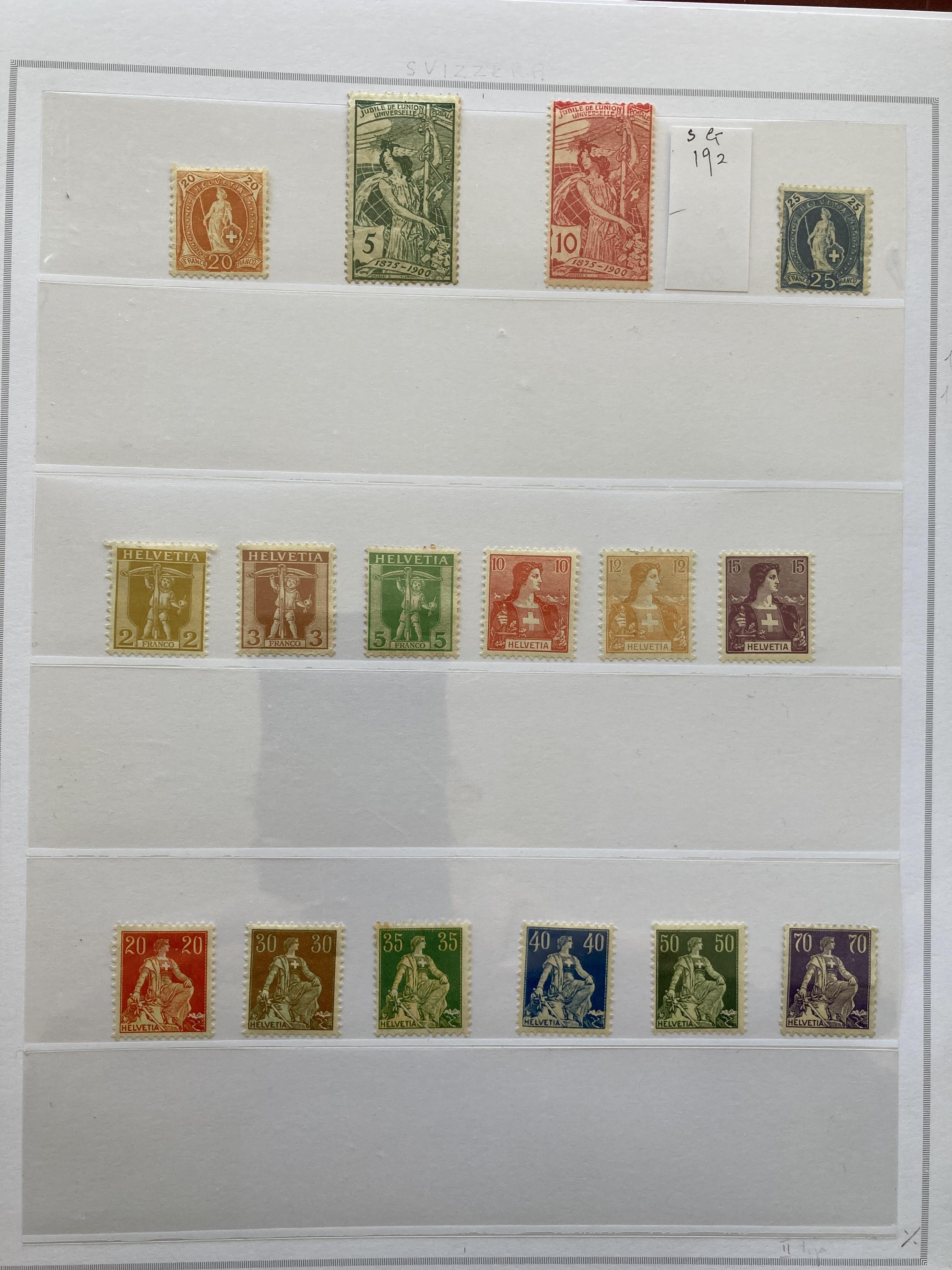 Swiss stamps: Old Francia album with 23 pages of mint definitive. - Image 2 of 23