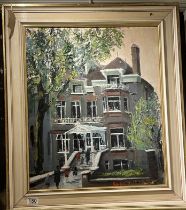 Oil On Canvas Of A 4 Story House (Possibly Cheltenham)