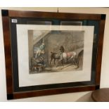 A Pair Of French Horse Prints In Matching Modern Frames