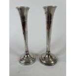 pair of Silver Bud Vases 