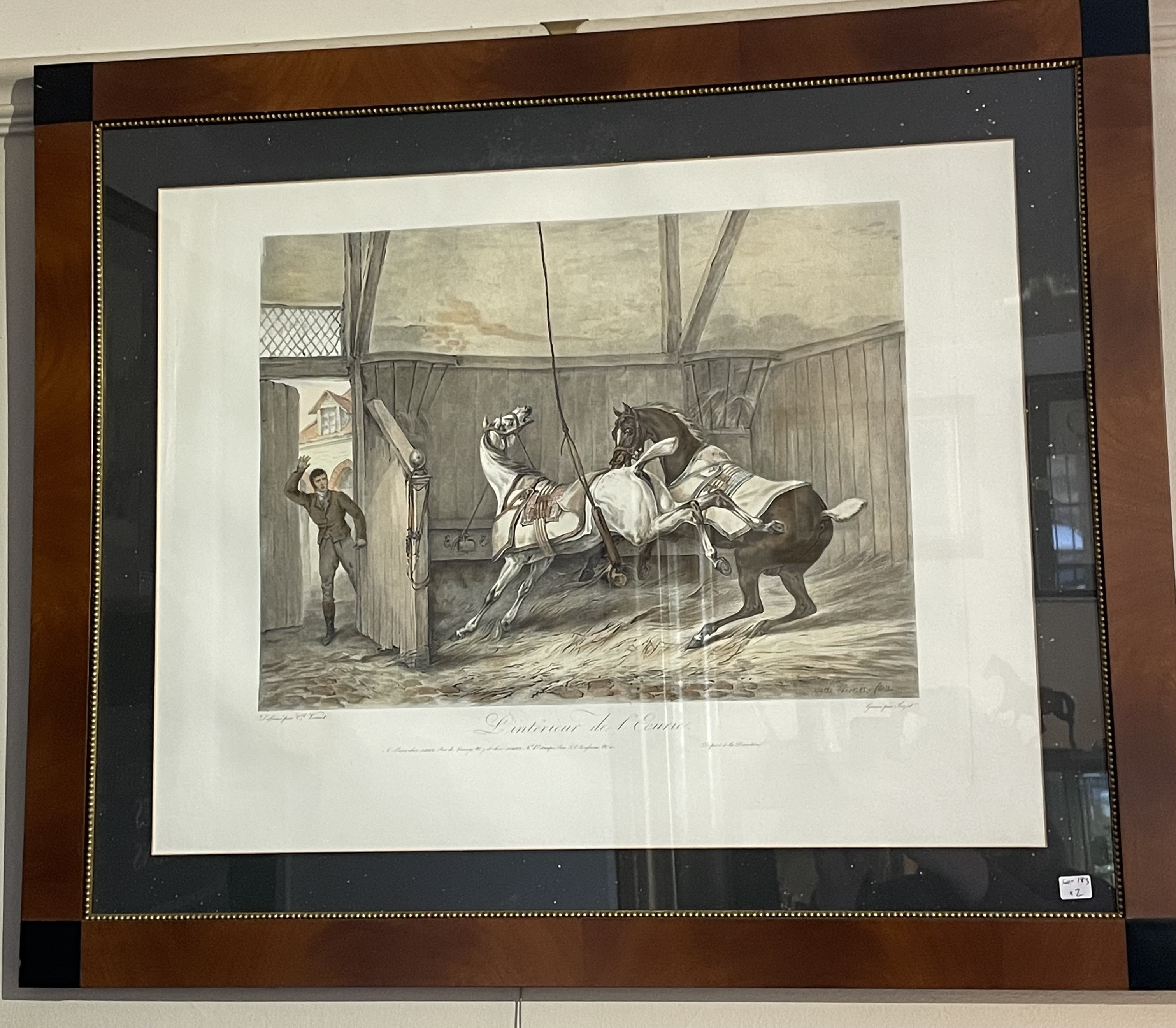 A Pair Of French Horse Prints In Matching Modern Frames - Image 2 of 2