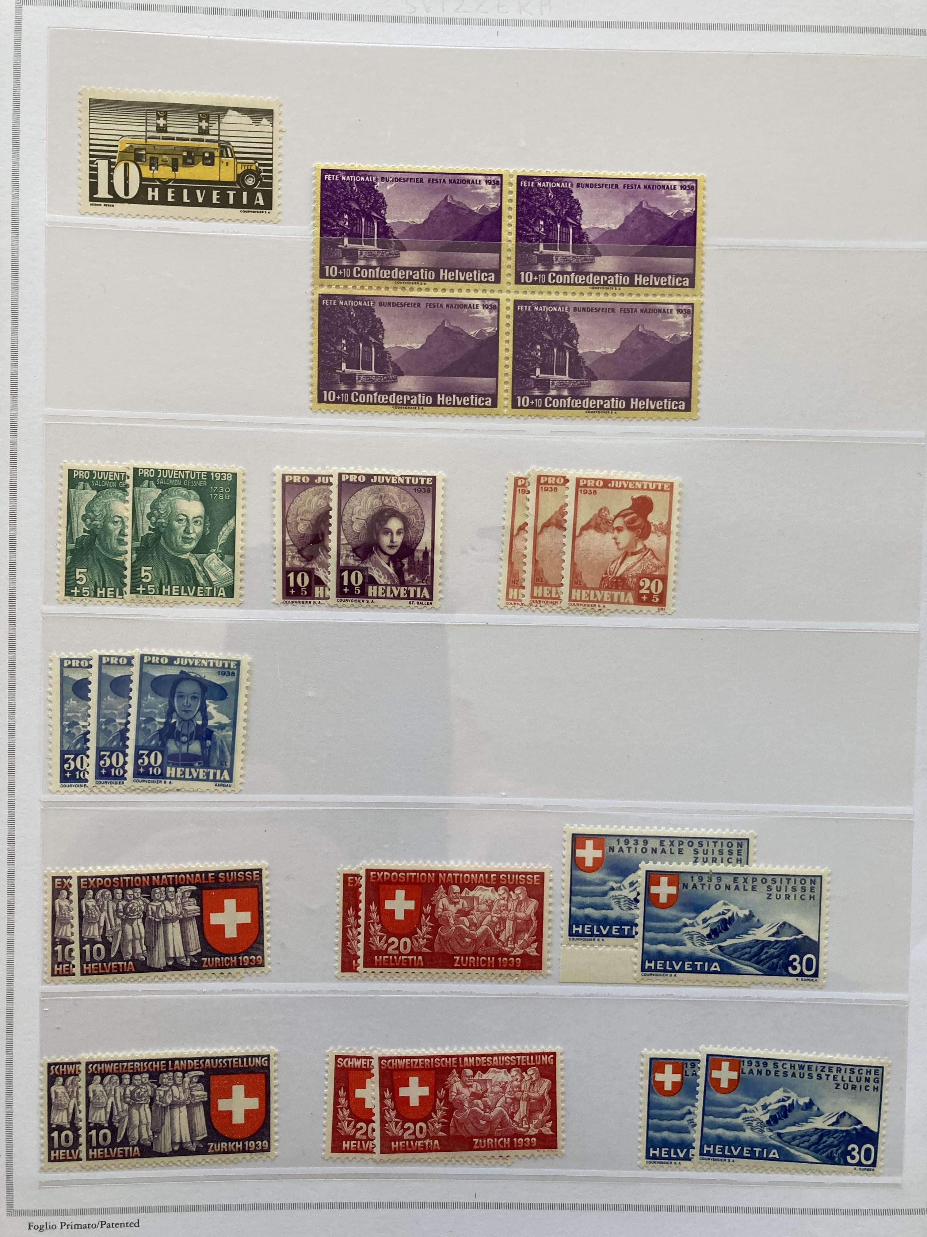 Swiss stamps: Old Francia album with 23 pages of mint definitive. - Image 11 of 23