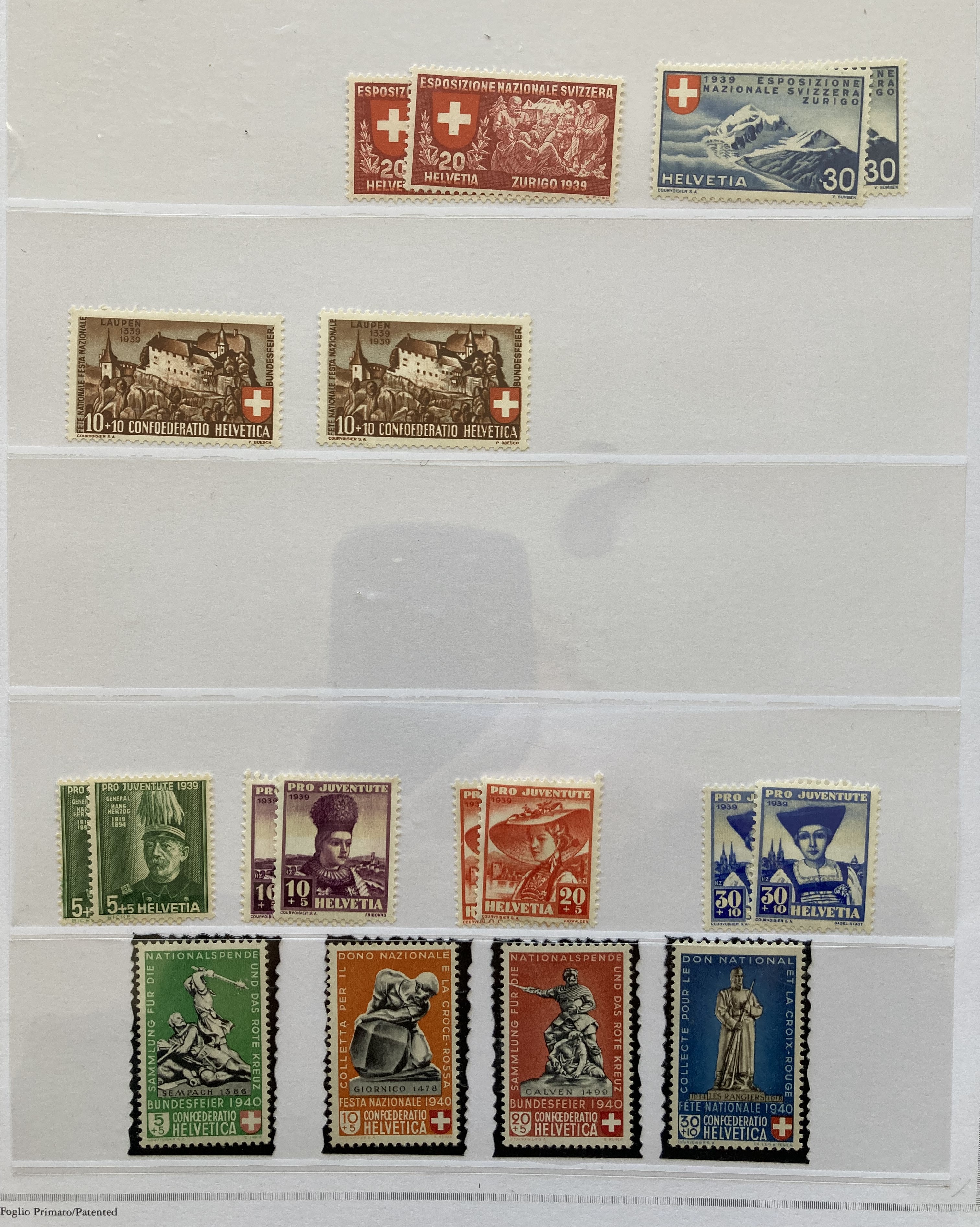 Swiss stamps: Old Francia album with 23 pages of mint definitive. - Image 12 of 23