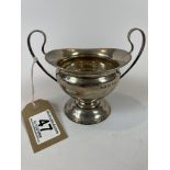 Twin handled solid silver trophy cup dated Birmingham 1897