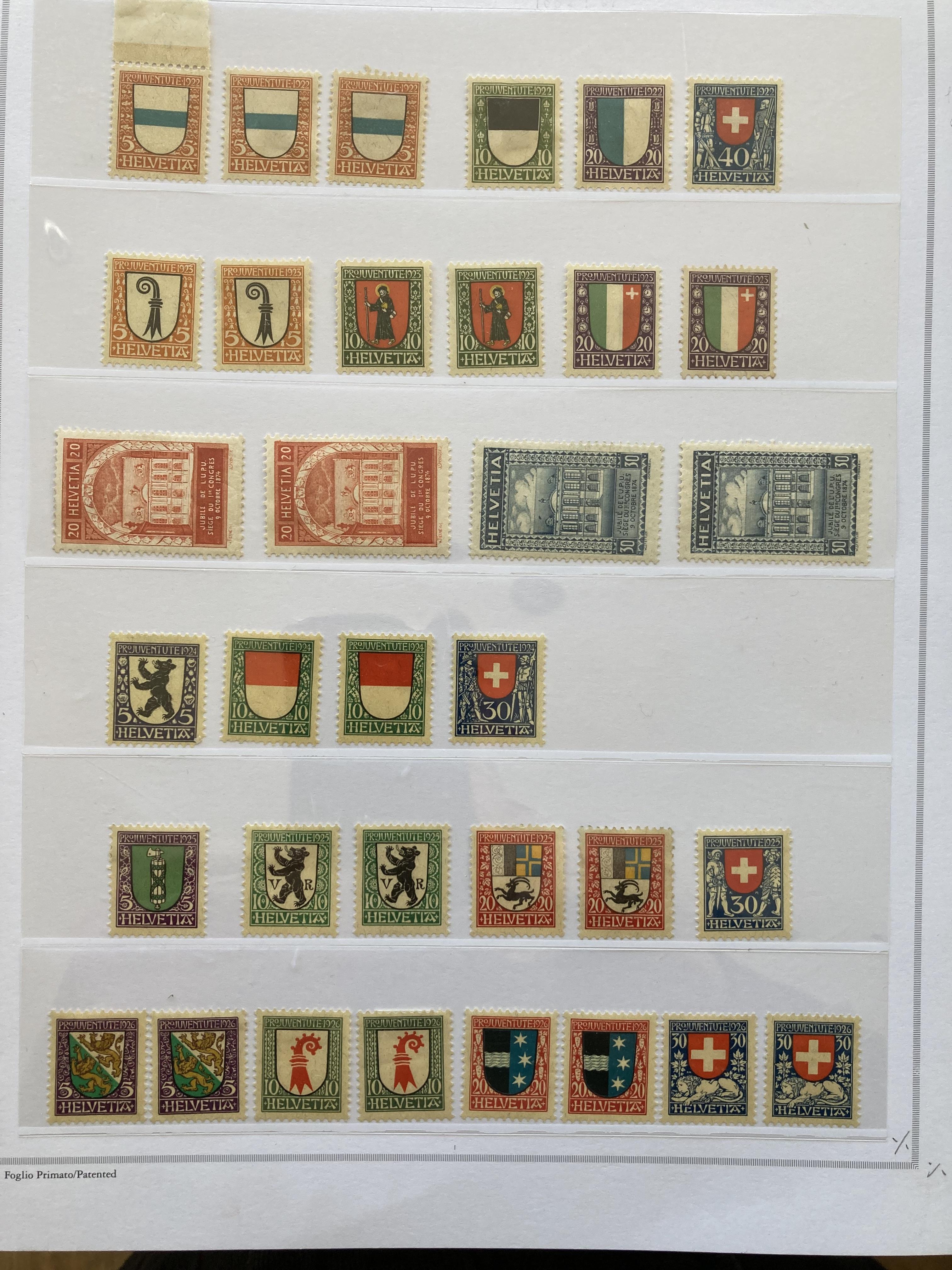 Swiss stamps: Old Francia album with 23 pages of mint definitive. - Image 6 of 23