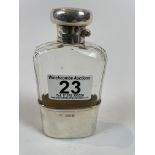 Maplin and Webb Silver and Glass Hip Flask