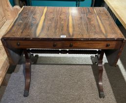 A Rosewood Sofa Table With Two Drawers