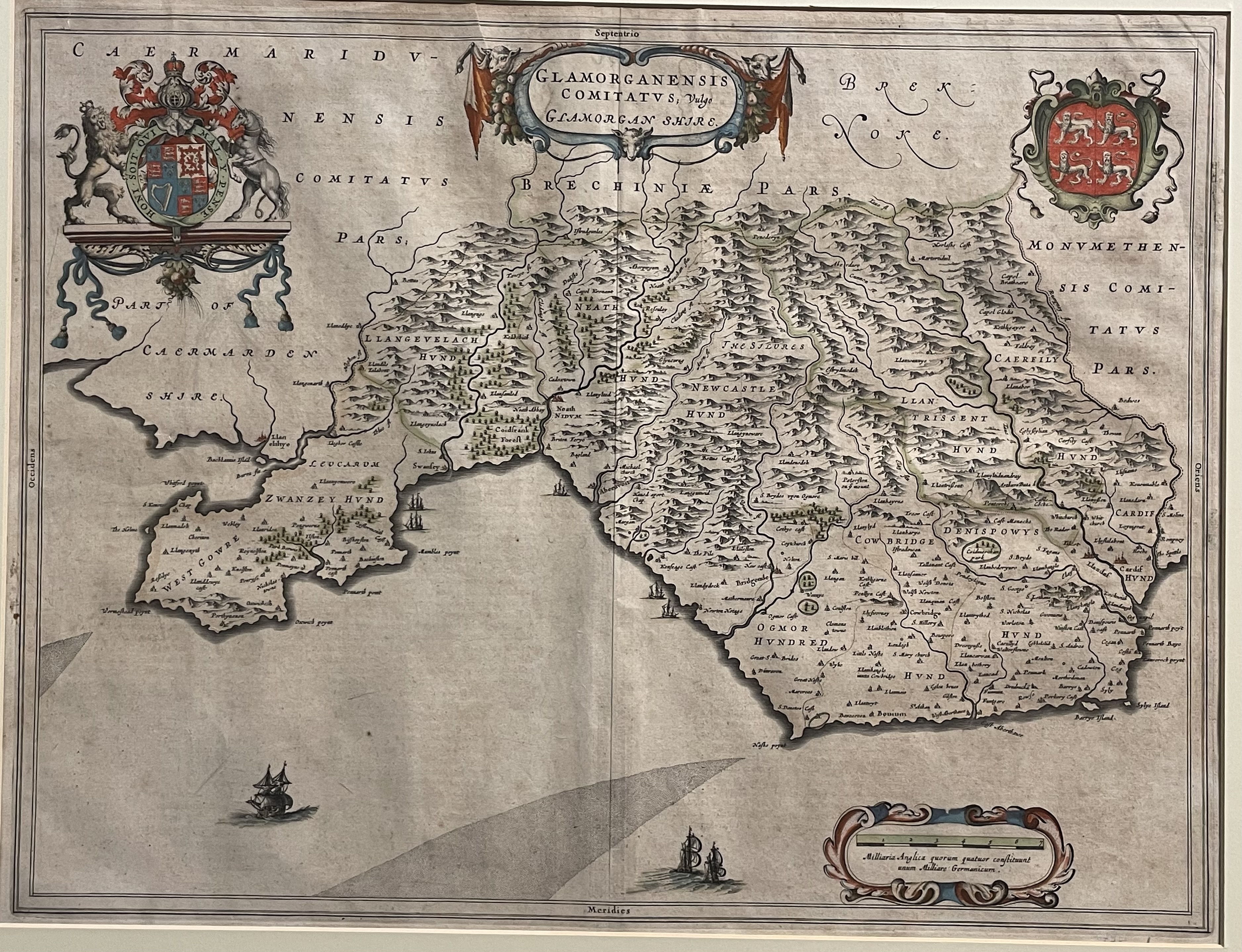 A 17th Century Map Of Glamorgan, Wales - Image 2 of 2