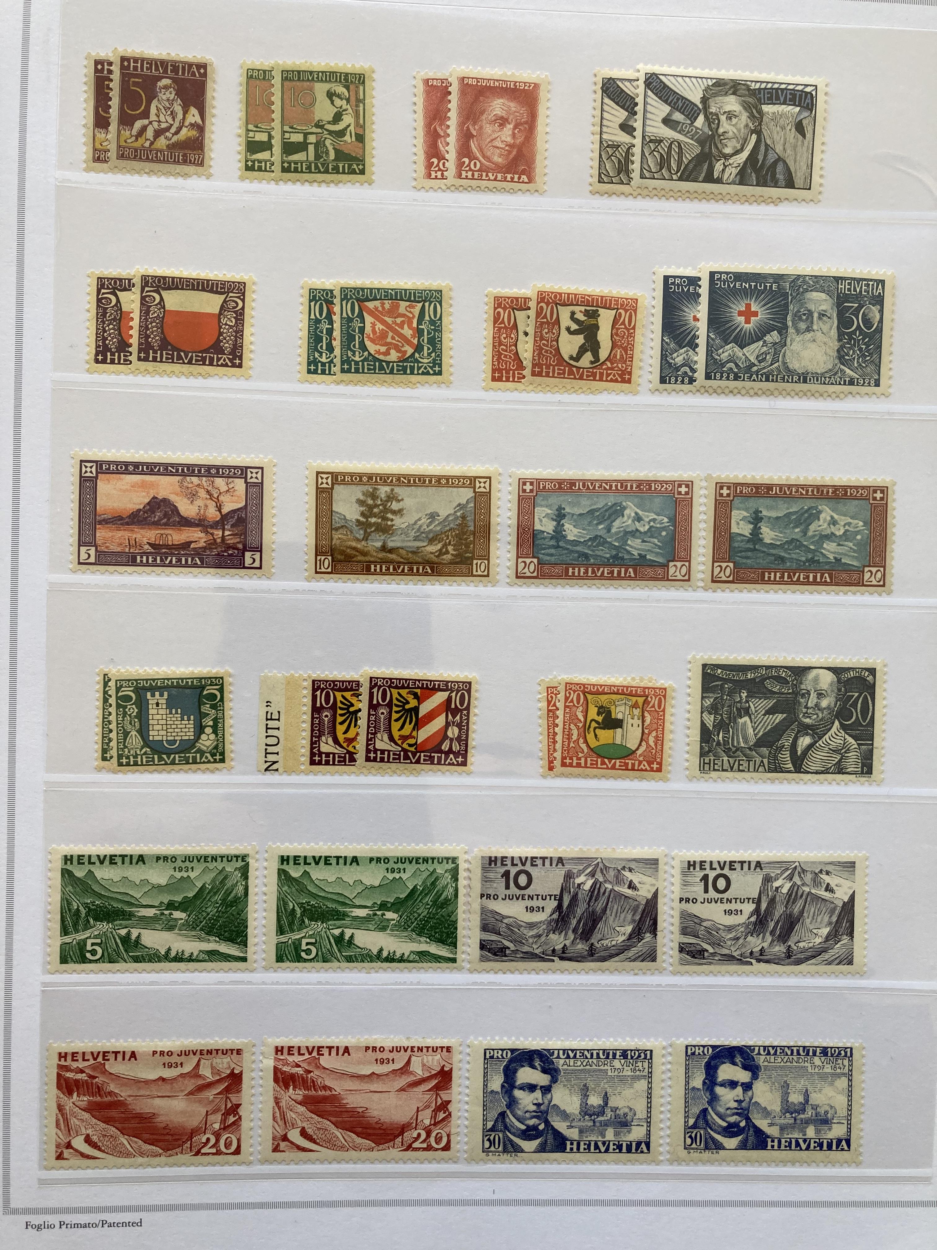 Swiss stamps: Old Francia album with 23 pages of mint definitive. - Image 7 of 23