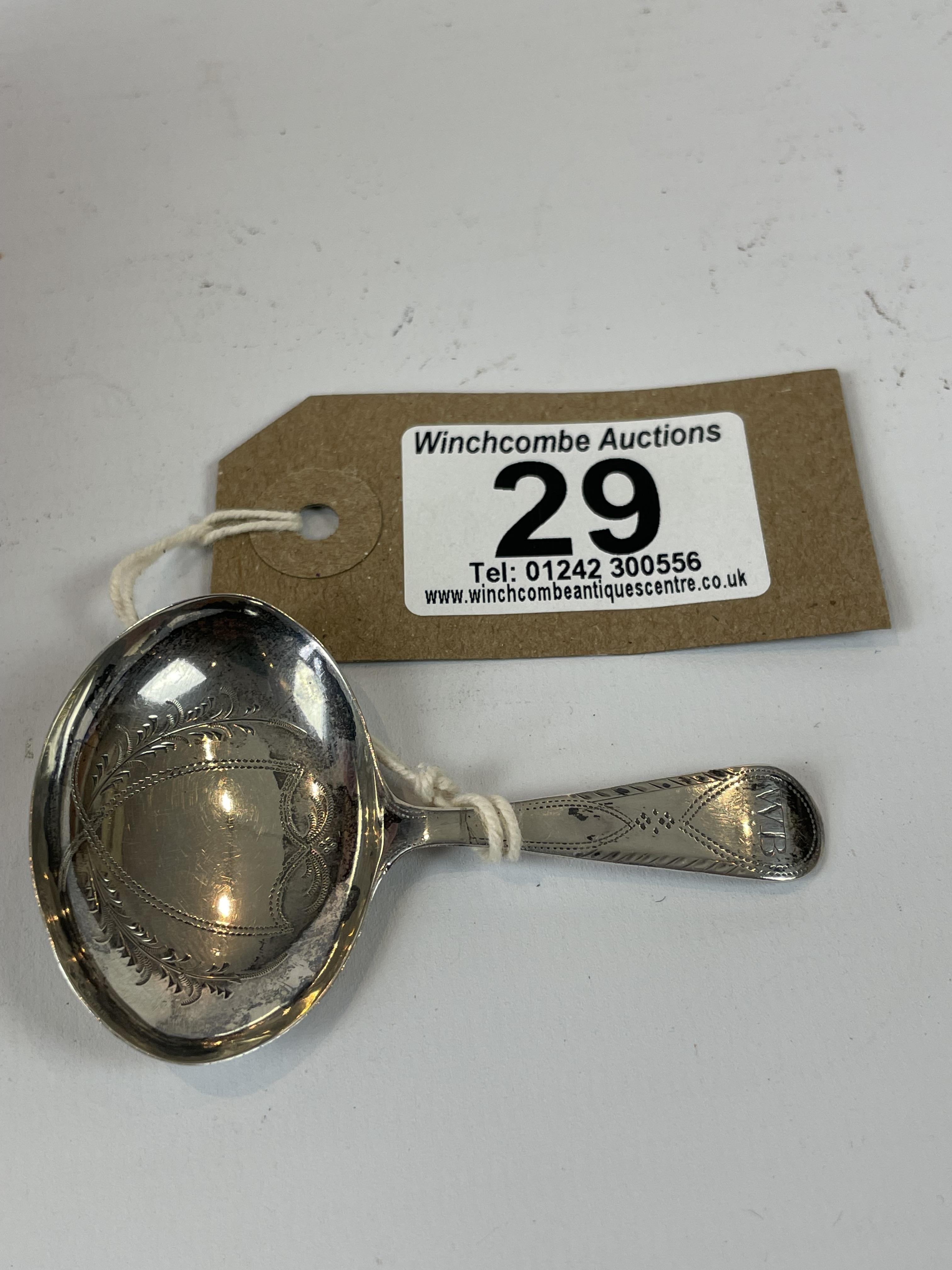 Silver Caddy Spoon, Birmingham 1798