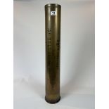 A Large Military Brass Shellcase 120mm, 79cm tall