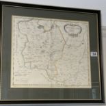 Map Of Huntingshire By Robert Mordan 1650 - 1703