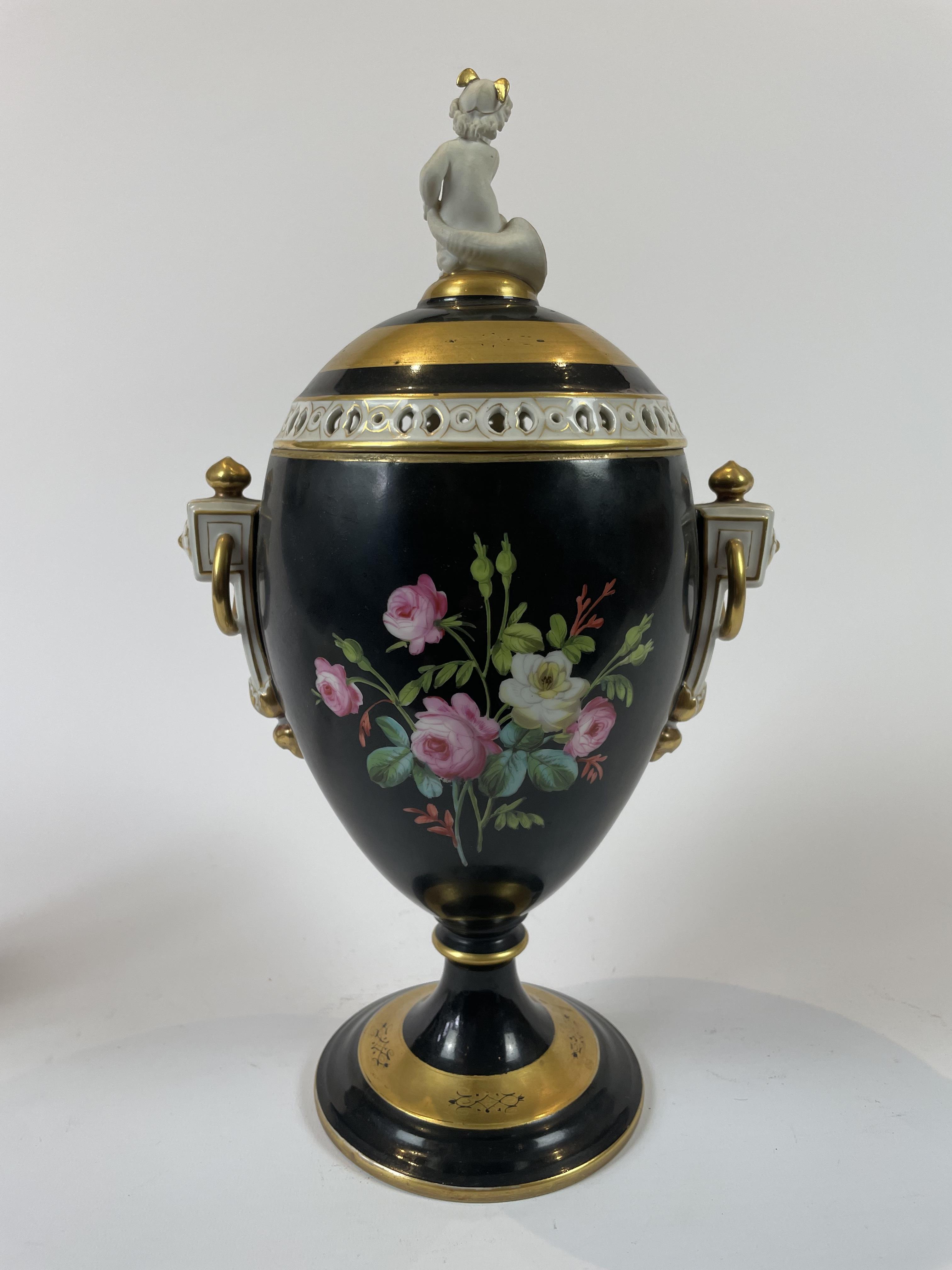 19th Century Urn with Cherub handled lid from the Derek Gardner collection - Image 2 of 3