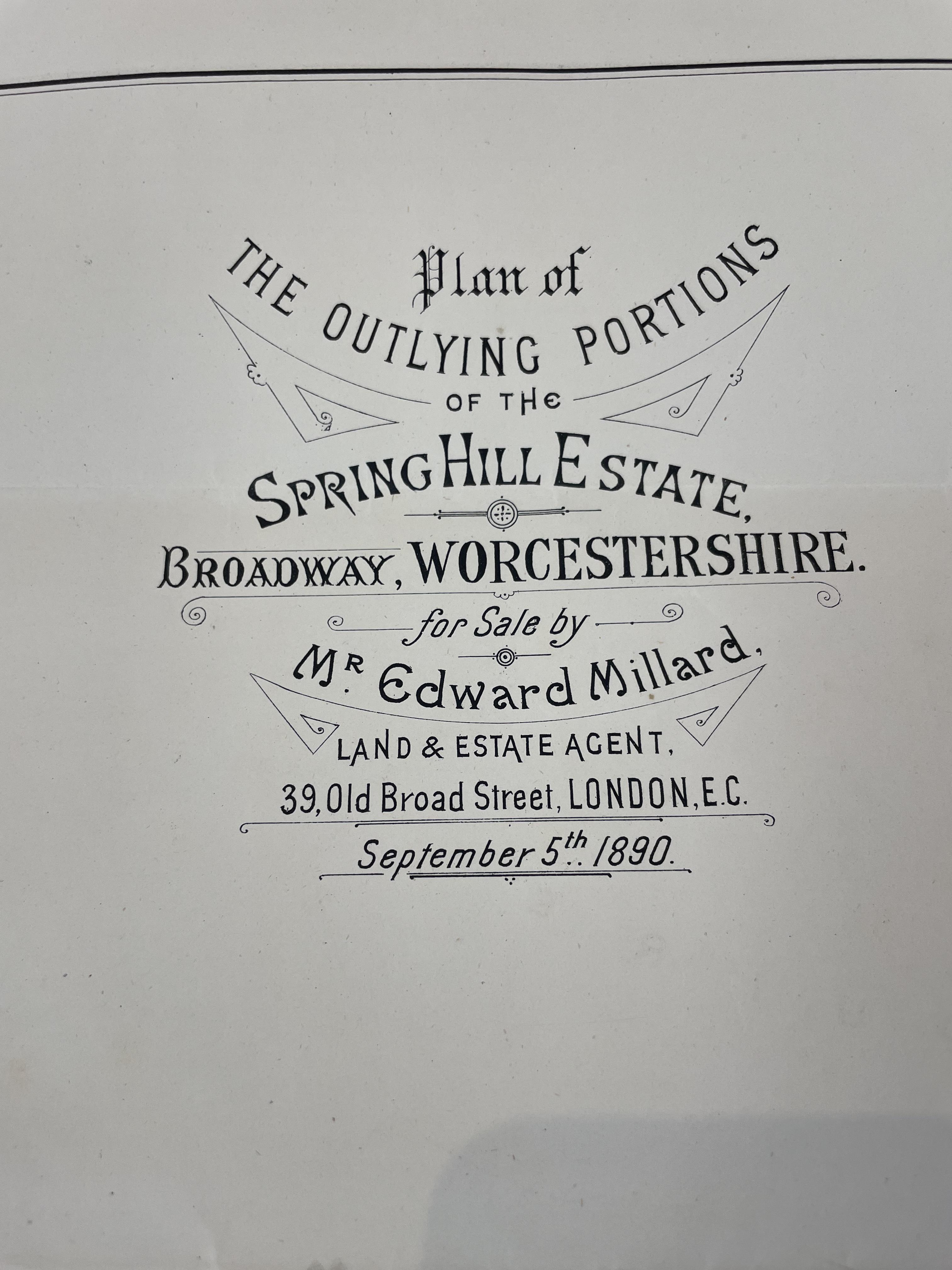 Sales Paticulars for Part Of Spring Hill Estate Dated 1890 - Image 2 of 3