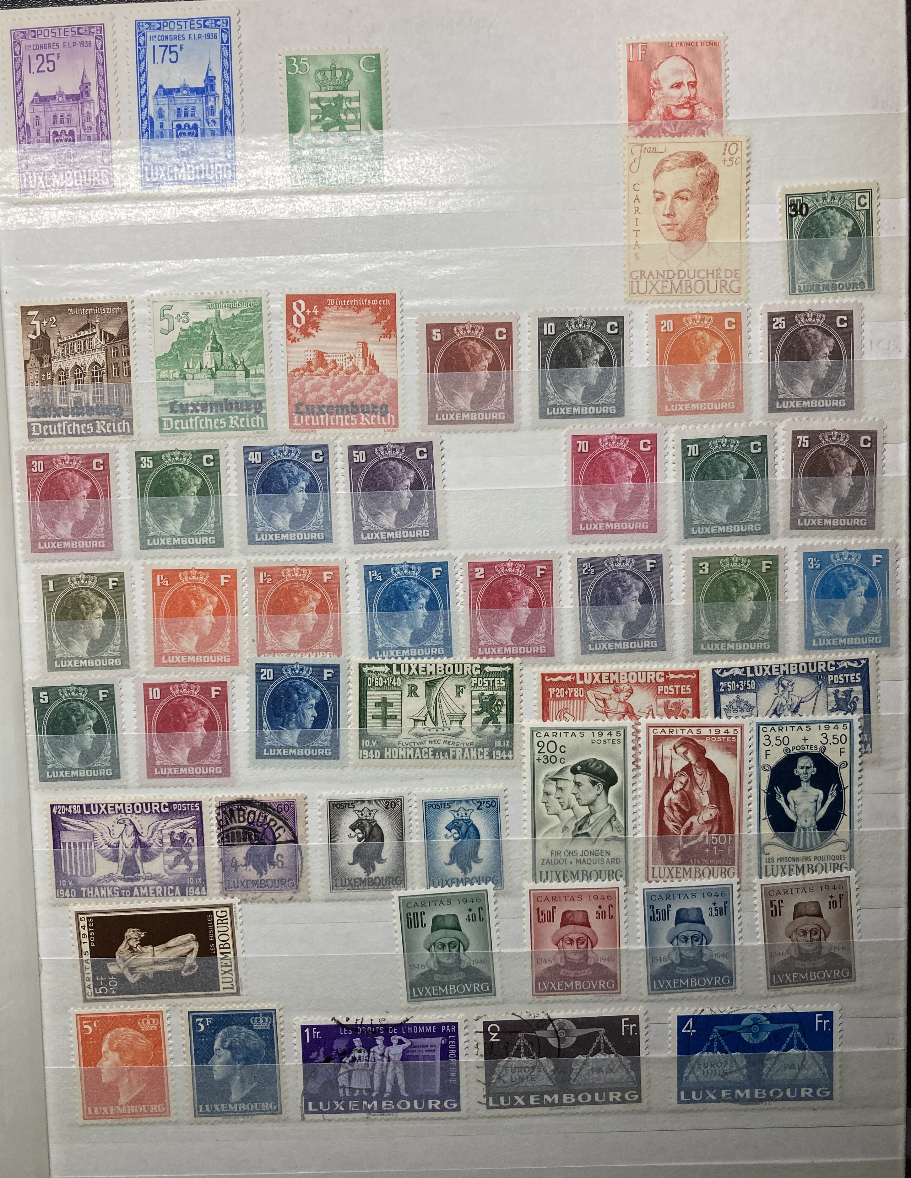 Luxembourg stamp: Collection of mint and used definitives, commemoratives, officials, air & postage - Image 4 of 14